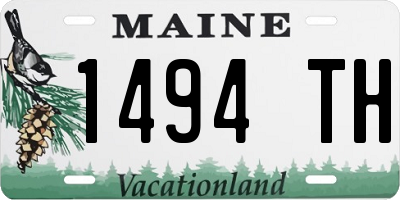 ME license plate 1494TH
