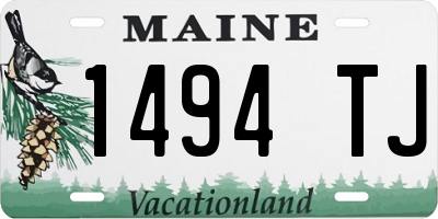 ME license plate 1494TJ