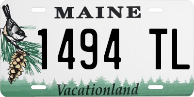 ME license plate 1494TL
