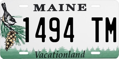 ME license plate 1494TM
