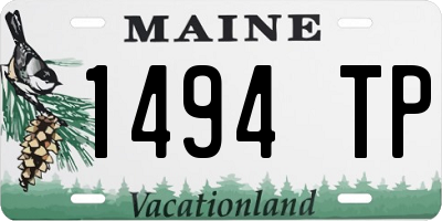 ME license plate 1494TP