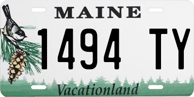 ME license plate 1494TY