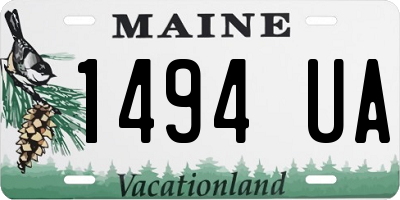 ME license plate 1494UA