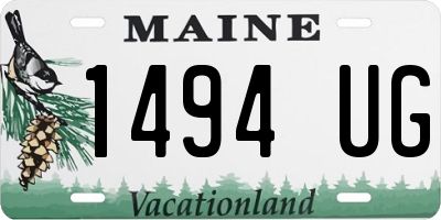 ME license plate 1494UG
