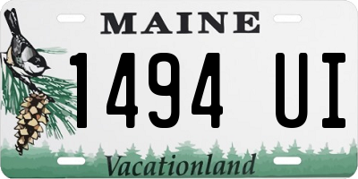 ME license plate 1494UI