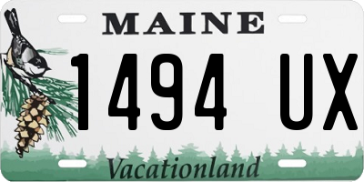 ME license plate 1494UX