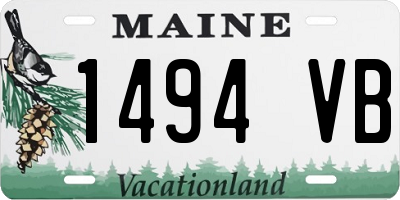 ME license plate 1494VB