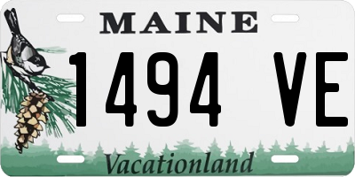 ME license plate 1494VE