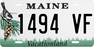 ME license plate 1494VF