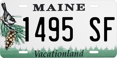 ME license plate 1495SF