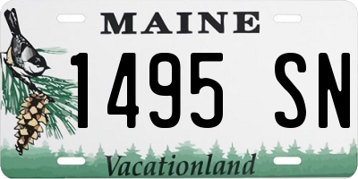ME license plate 1495SN