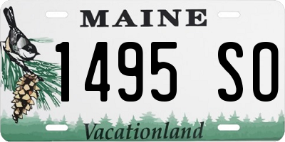 ME license plate 1495SO