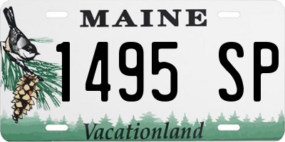 ME license plate 1495SP