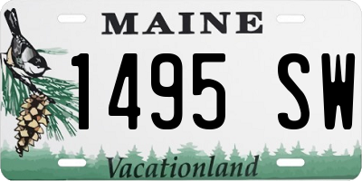 ME license plate 1495SW