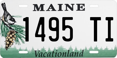 ME license plate 1495TI