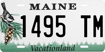 ME license plate 1495TM