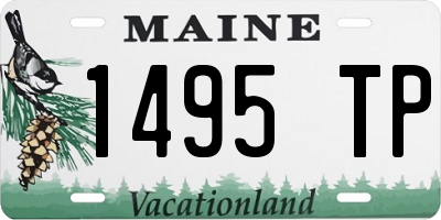 ME license plate 1495TP