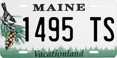 ME license plate 1495TS