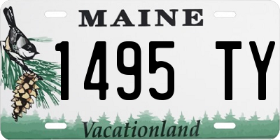 ME license plate 1495TY
