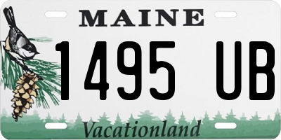 ME license plate 1495UB