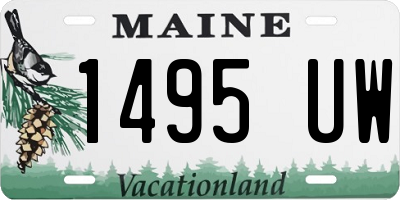 ME license plate 1495UW