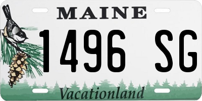 ME license plate 1496SG