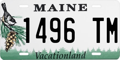 ME license plate 1496TM