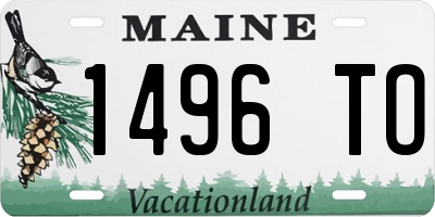 ME license plate 1496TO