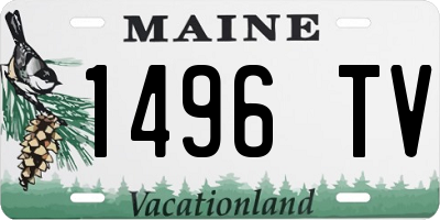 ME license plate 1496TV