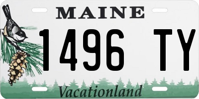 ME license plate 1496TY