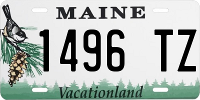ME license plate 1496TZ