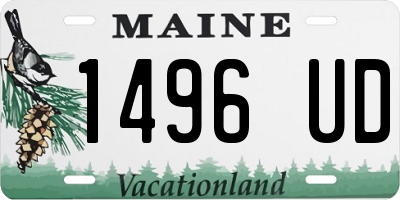 ME license plate 1496UD