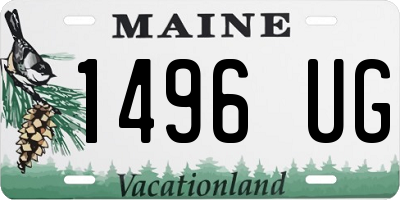ME license plate 1496UG