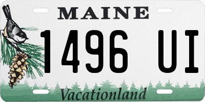 ME license plate 1496UI