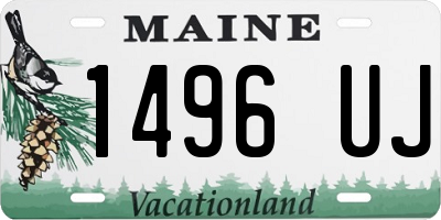 ME license plate 1496UJ