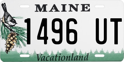 ME license plate 1496UT