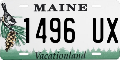 ME license plate 1496UX