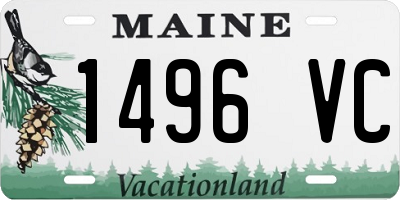 ME license plate 1496VC