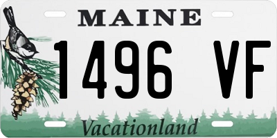 ME license plate 1496VF