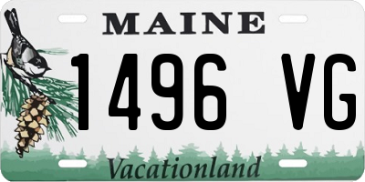 ME license plate 1496VG