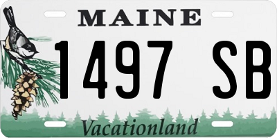 ME license plate 1497SB