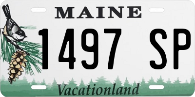 ME license plate 1497SP