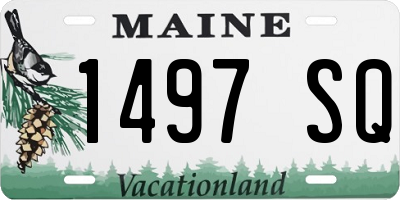 ME license plate 1497SQ