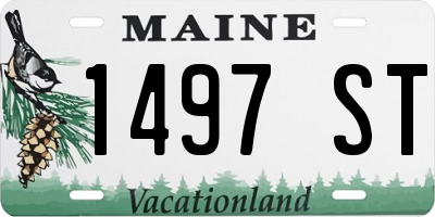ME license plate 1497ST