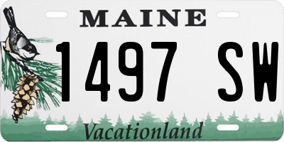 ME license plate 1497SW