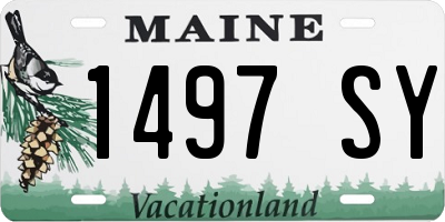 ME license plate 1497SY