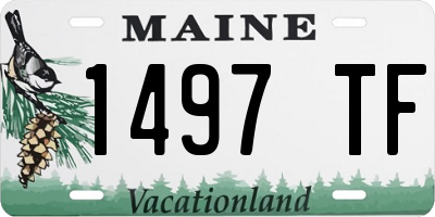 ME license plate 1497TF