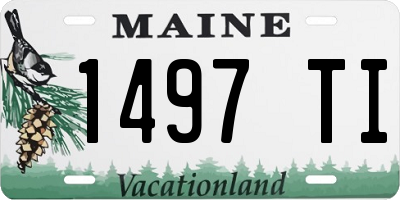 ME license plate 1497TI