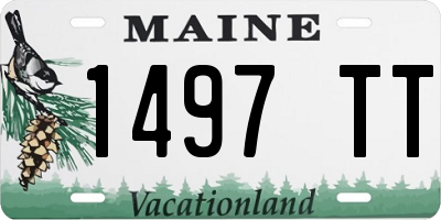ME license plate 1497TT