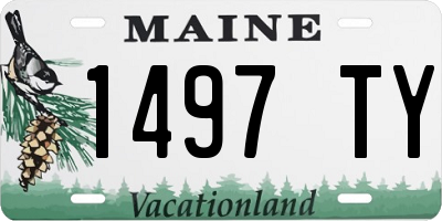 ME license plate 1497TY